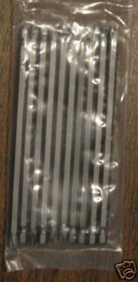 New 10-Pc. Flat Tip 6" Long Bits 